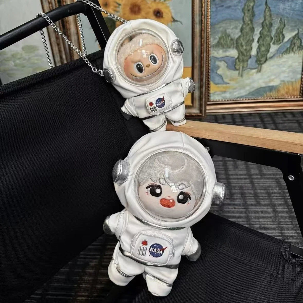 20cm Mini Plush Doll Clothing Cute Space Suit