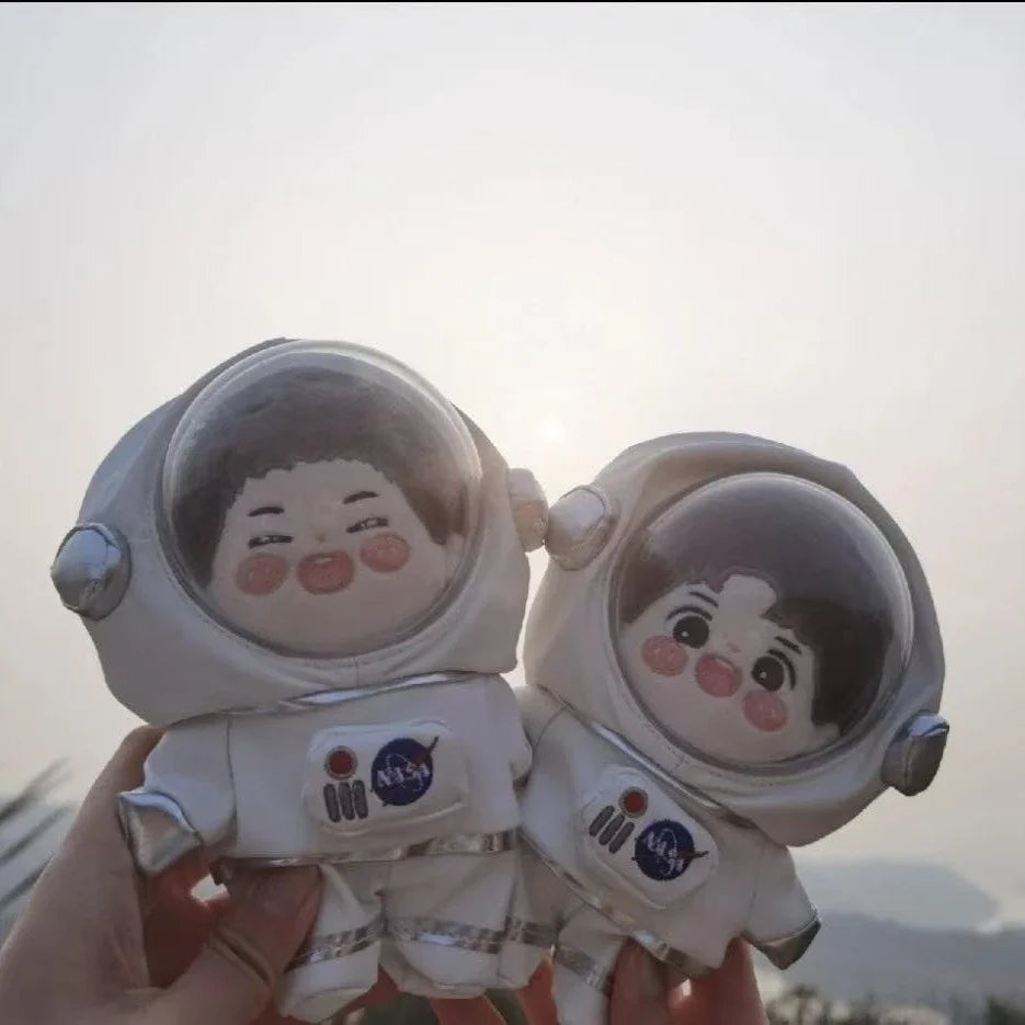 20cm Mini Plush Doll Clothing Cute Space Suit