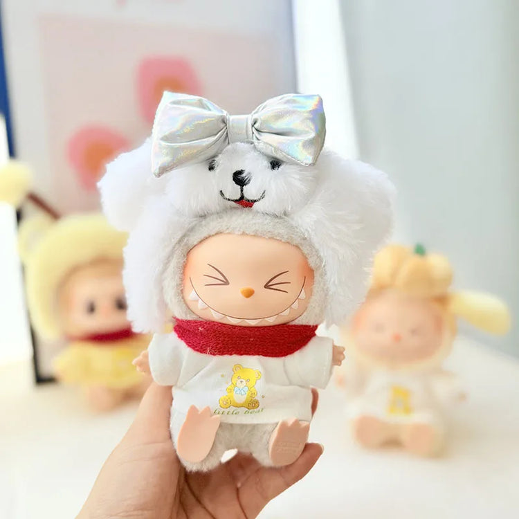 15cm/17cm Labubu Doll Costume Sitting Party 1st
