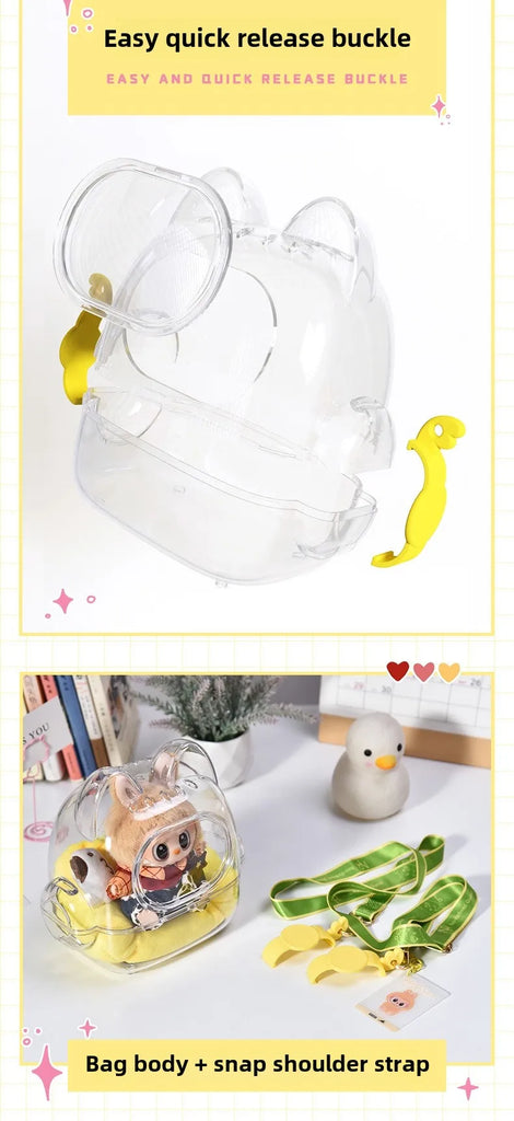 Labubu Doll Crossbody Transparent Outdoor