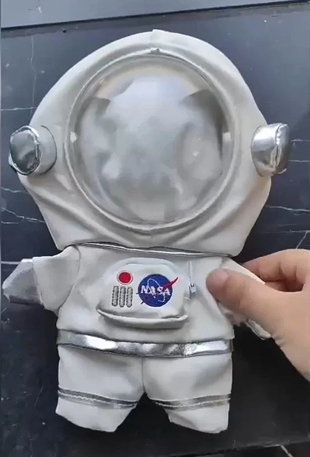 20cm Mini Plush Doll Clothing Cute Space Suit