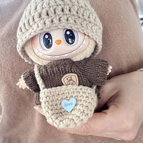 Fashionable 17cm Labubu Idol V1 V2 Doll Clothes