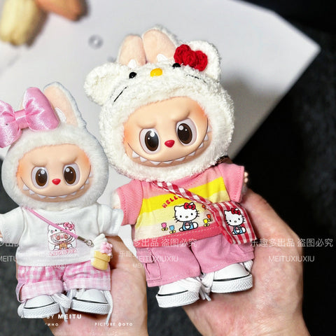 Labubu 17cm Baby Clothes Hellokitty Peripheral