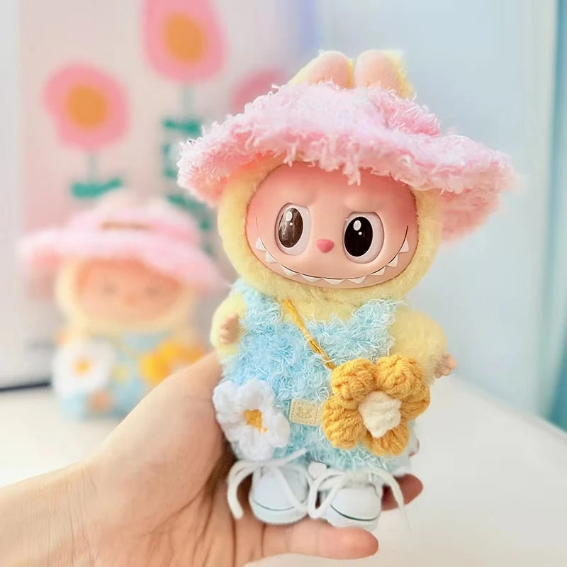 15cm/17cm Labubu Doll Costume Sitting Party 1st
