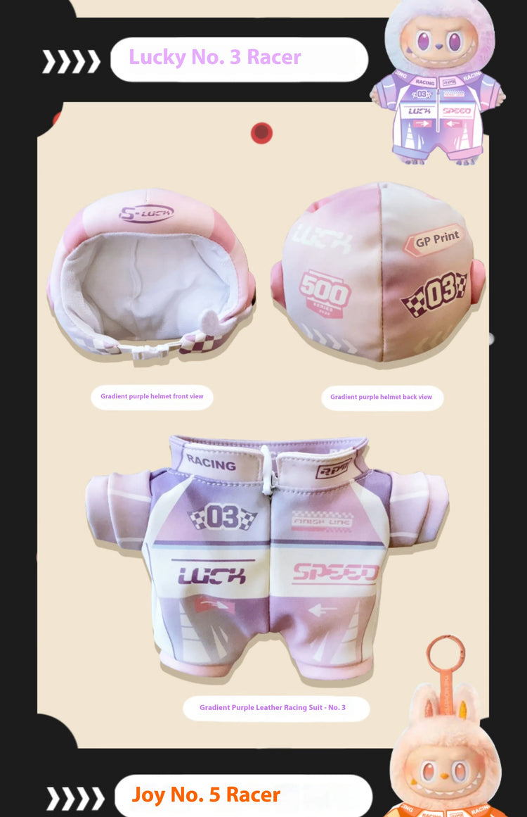 New Six-Color Racing Suit For Labubu Clothes