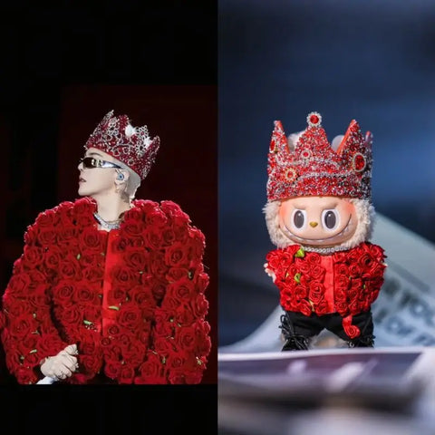 17cm Labubu G-Dragon Same Style Zimomo Baby