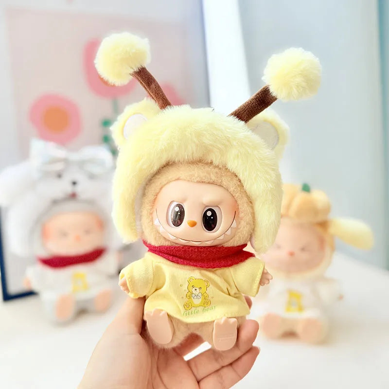 15cm/17cm Labubu Doll Costume Sitting Party 1st