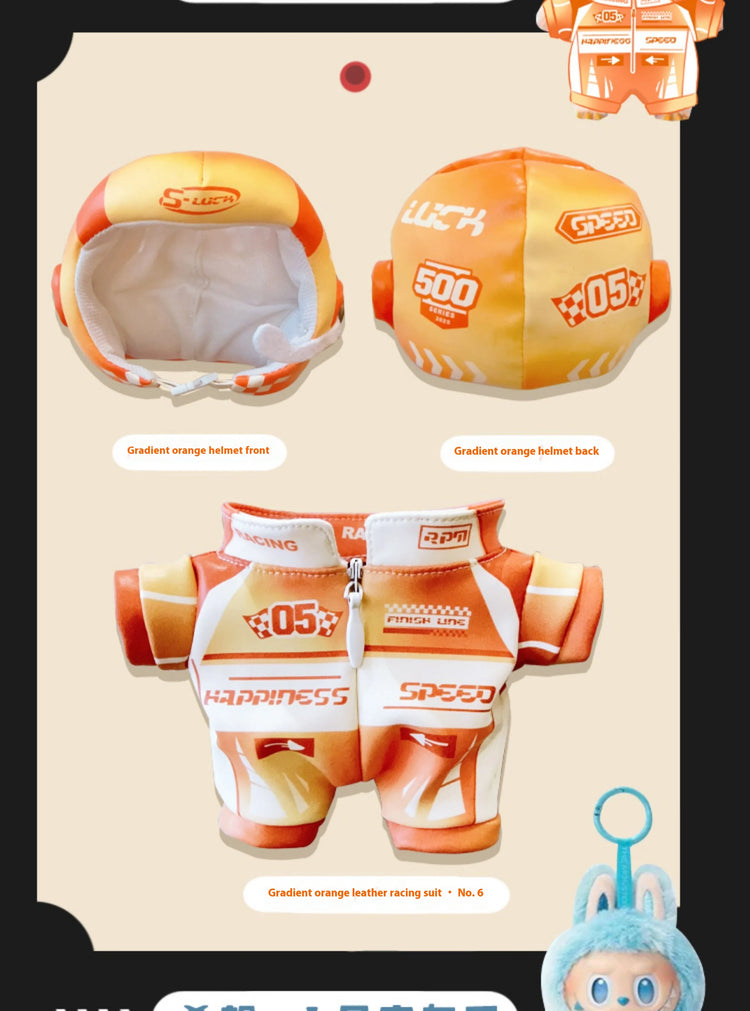 New Six-Color Racing Suit For Labubu Clothes