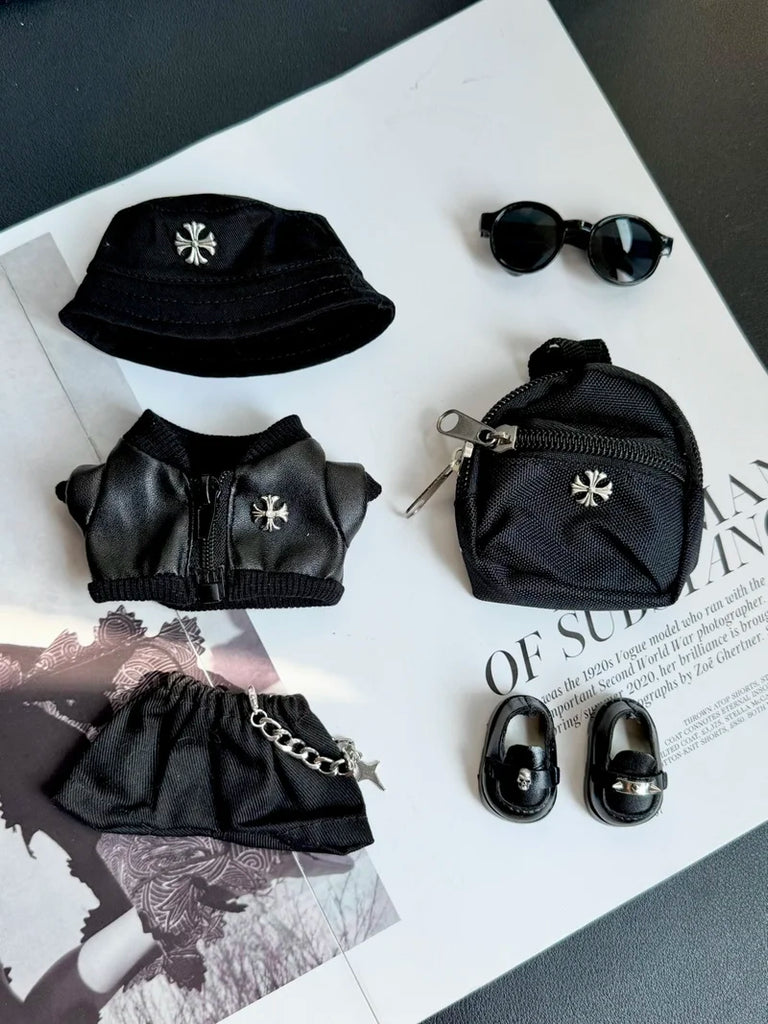 Labubu Fashion Leather Suit Set for 17cm Dolls